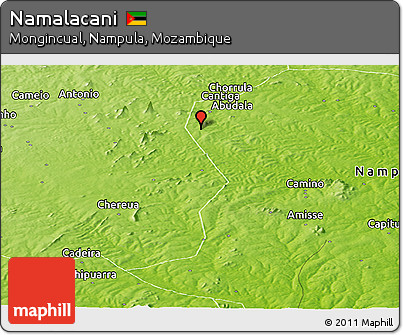 Physical Panoramic Map of Namalacani