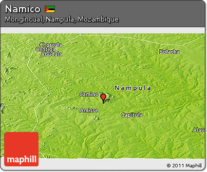 Physical Panoramic Map of Namico