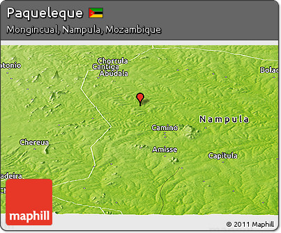 Physical Panoramic Map of Paqueleque