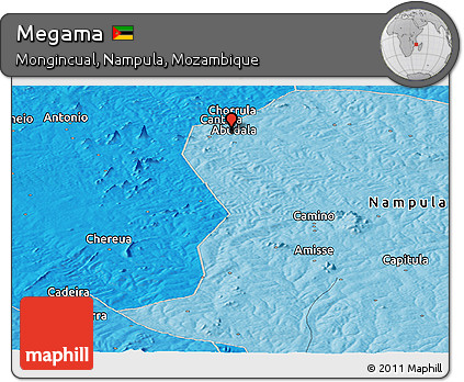 Political Panoramic Map of Megama