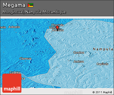 Political Panoramic Map of Megama