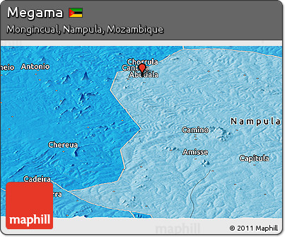 Political Panoramic Map of Megama
