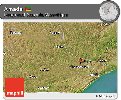 Satellite Panoramic Map of Amade