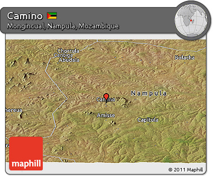 Satellite Panoramic Map of Camino
