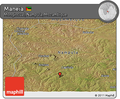 Satellite Panoramic Map of Maneia