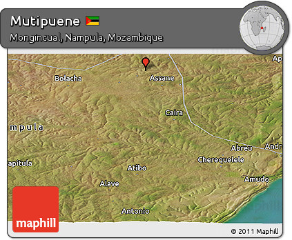 Satellite Panoramic Map of Mutipuene