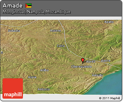 Satellite Panoramic Map of Amade