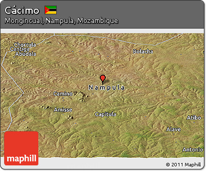 Satellite Panoramic Map of Cácimo