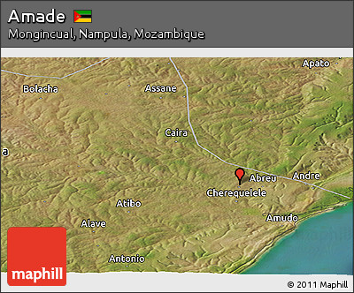 Satellite Panoramic Map of Amade