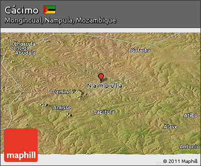 Satellite Panoramic Map of Cácimo