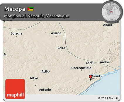 Shaded Relief Panoramic Map of Metopa