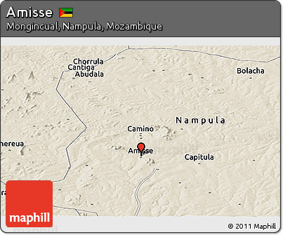 Shaded Relief Panoramic Map of Amisse