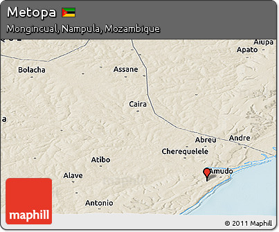 Shaded Relief Panoramic Map of Metopa