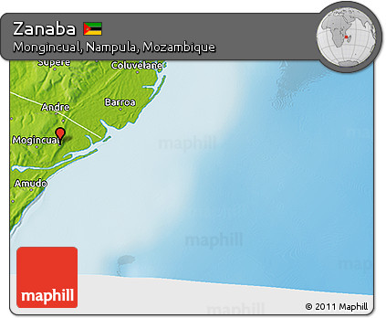 Physical 3D Map of Zanaba