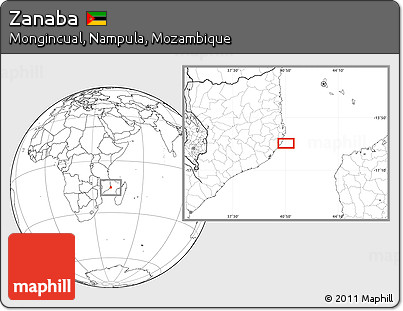 Blank Location Map of Zanaba