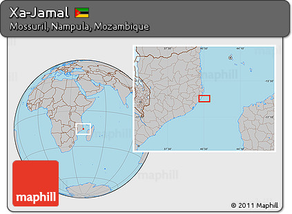 Gray Location Map of Xa-Jamal