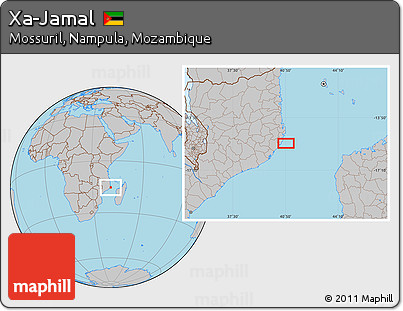 Gray Location Map of Xa-Jamal