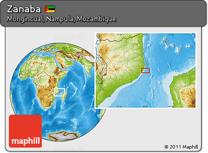Physical Location Map of Zanaba