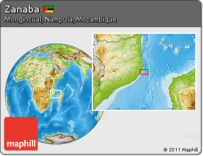 Physical Location Map of Zanaba
