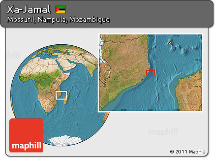 Satellite Location Map of Xa-Jamal