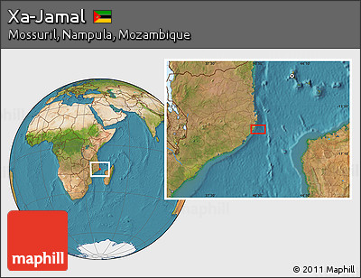 Satellite Location Map of Xa-Jamal
