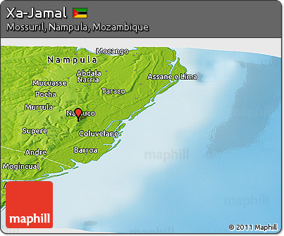 Physical Panoramic Map of Xa-Jamal