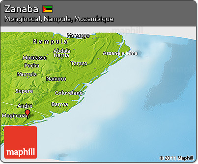 Physical Panoramic Map of Zanaba