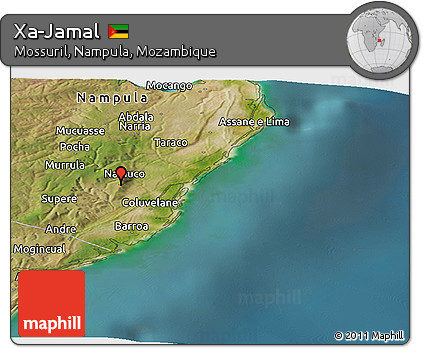Satellite Panoramic Map of Xa-Jamal