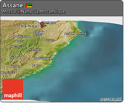 Satellite Panoramic Map of Assane
