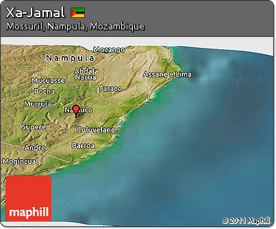 Satellite Panoramic Map of Xa-Jamal