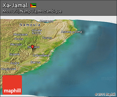 Satellite Panoramic Map of Xa-Jamal