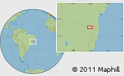 Savanna Style Location Map of the area around 15° 27' 46" S, 40° 43' 30" W