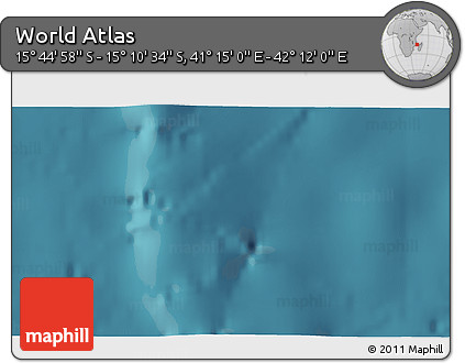 Satellite 3D Map of the Area around 15° 27' 46" S, 41° 43' 30" E