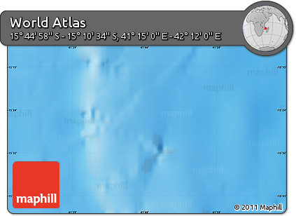 Physical Map of the Area around 15° 27' 46" S, 41° 43' 30" E