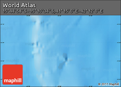 Physical Map of the Area around 15° 27' 46" S, 41° 43' 30" E