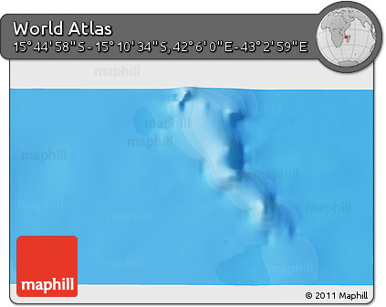 Political 3D Map of the Area around 15° 27' 46" S, 42° 34' 30" E