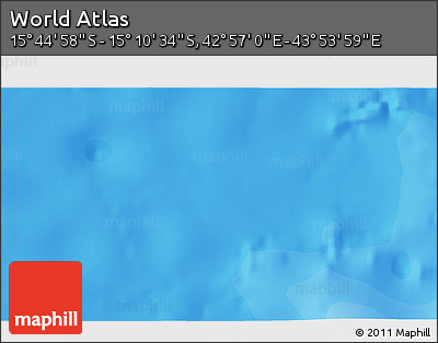 Political 3D Map of the Area around 15° 27' 46" S, 43° 25' 29" E