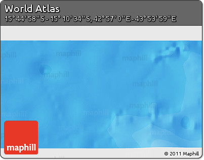 Political 3D Map of the Area around 15° 27' 46" S, 43° 25' 29" E