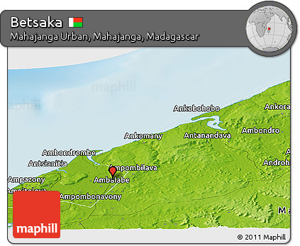 Physical Panoramic Map of Betsaka