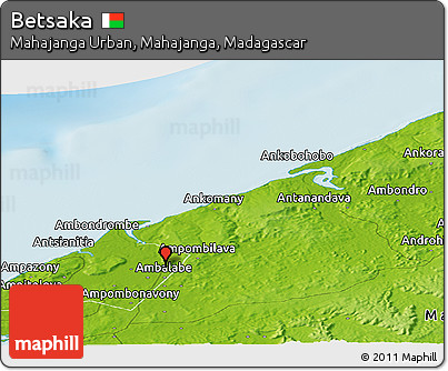 Physical Panoramic Map of Betsaka