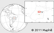 Blank Location Map of the area around 15° 27' 46" S, 49° 13' 30" W