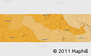 Political Panoramic Map of the area around 15° 27' 46" S, 50° 55' 29" W