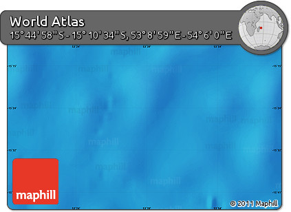 Shaded Relief Map of the Area around 15° 27' 46" S, 53° 37' 30" E