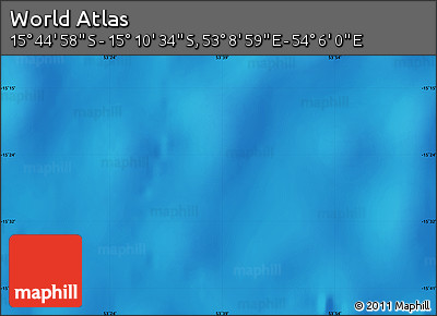 Shaded Relief Map of the Area around 15° 27' 46" S, 53° 37' 30" E