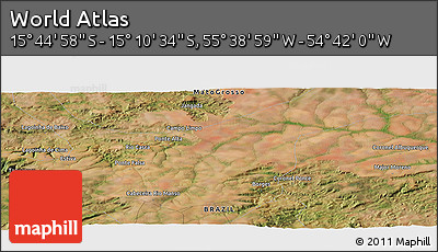 Satellite Panoramic Map of the Area around 15° 27' 46" S, 55° 10' 29" W