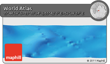 Physical Panoramic Map of the Area around 15° 27' 46" S, 56° 10' 29" E