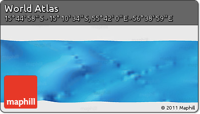 Physical Panoramic Map of the Area around 15° 27' 46" S, 56° 10' 29" E