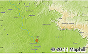Physical Map of the area around 15° 27' 46" S, 56° 1' 29" W