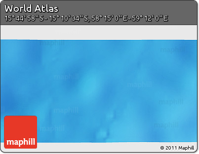 Physical 3D Map of the Area around 15° 27' 46" S, 58° 43' 30" E