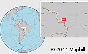 Gray Location Map of the area around 15° 27' 46" S, 58° 34' 30" W